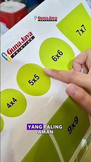 Ukuran Stiker yang Cocok Buat UMKM #GunajayaPrinting #fyp #fypシ