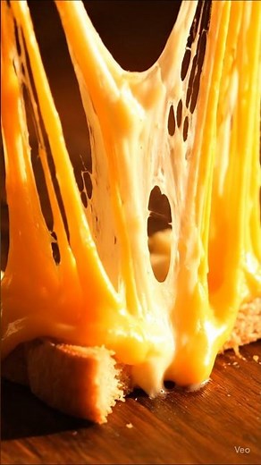 Golden Cheddar Cheese Pull ASMR 🧀🍕