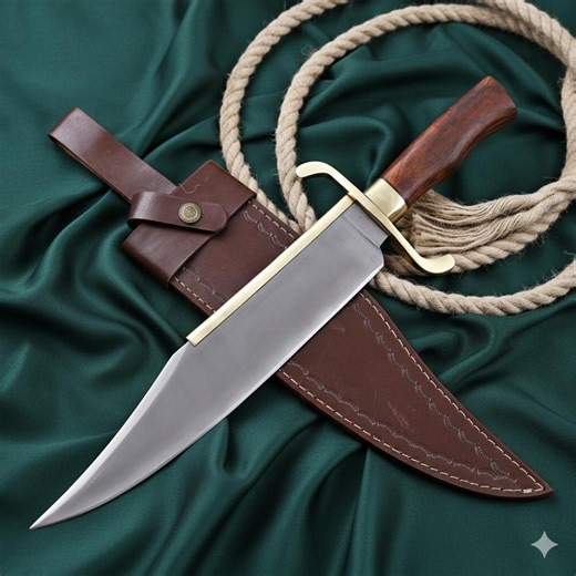 Old West Bowie Knife Handmade Alamo Musso Replica D2 Steel Blade With Leather Sheath - Etsy