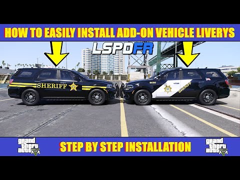 How To Install Vehicle Liveries To Add-On Vehicles (Vehicle Textures) #LSPDFR