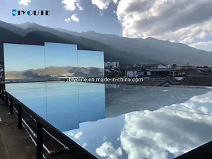 [Hot Item] China Factory Safety Low Iron Glass Two Way Tempered Toughened Mirrors Glass for Gym Wall