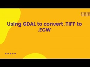 Using GDAL to convert .TIFF to .ECW