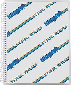 Erin Condren 8.5" x 11" Spiral Coiled Kid's Handwriting Notebook - Star Wars Lightsabers. 160 Pages of 80LB Mohawk Paper. Perfect for Practicing Handwriting. Stickers Included