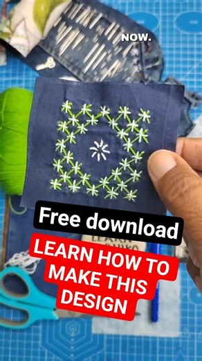 SASHIKO | Tutorial with Free Template download.