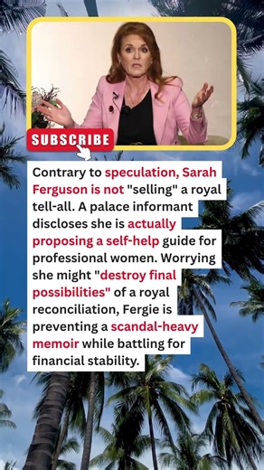 JUST IN: The Real Reason Sarah Ferguson Cancelled Her Explosive Royal Memoir Revealed