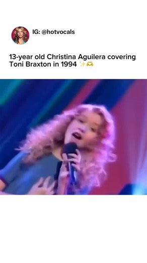 Hotvocals | Christina Aguilera singing “Another Sad Love Song” by Toni Braxton live on The Mickey Mouse Club in 1994 ✨ #christinaaguilera #singing... | Instagram