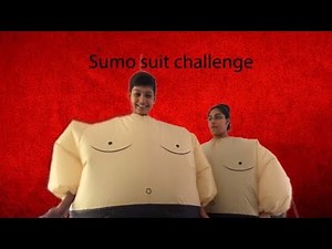 Sumo suit dance challenge w/sister