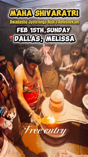 Dallaspuram_Ammai | MAHA SHIVARATRI Dwadasha Jyotirlinga Rudra Abhishekam Feb 15th, Sunday Timings: 4:30pm - 12:30am 📍Dallas,Melissa Address: Serengeti... | Instagram