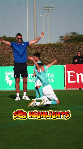 Seb's First Football Game in Dubai