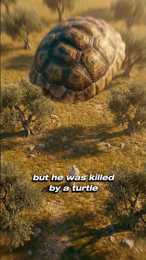 He was killed by a… TURTLE?! 🐢💀 #historyshorts