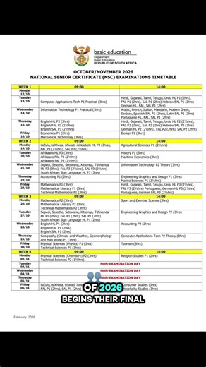#matric #timetable #grade12 #finalexamination #smarttutorsa Grade 12 final examination timetable. A prayer to matric learners