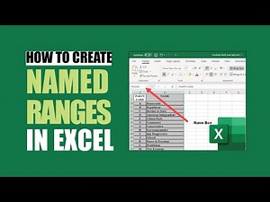 How to Create Named Ranges in Excel.