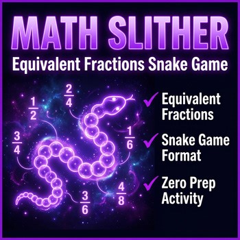 Math Slither Equivalent Fractions | Fraction Snake Game | Digital Math Activity
