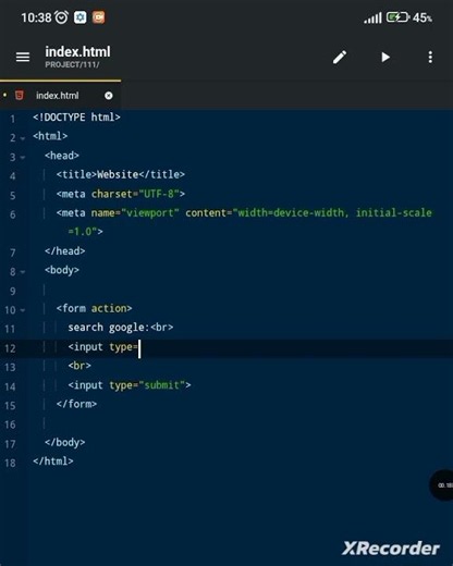 html input type search #coding #shorts
