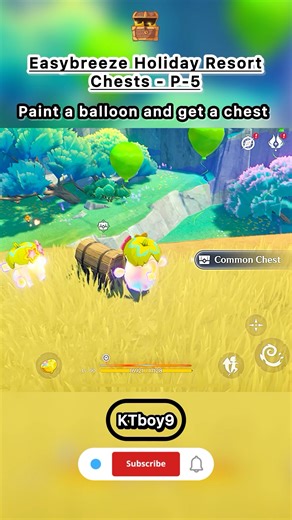 Paint a balloon and get a hidden chest | Natlan chests #genshinimpact #natlan #shorts #shortsfeed