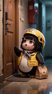 Gugugaga Don't be in such a hurry! I haven't taken the photo yet 😕 #littlepenguin #arknightsendfield #gugugaga #aichibi #foryoupage