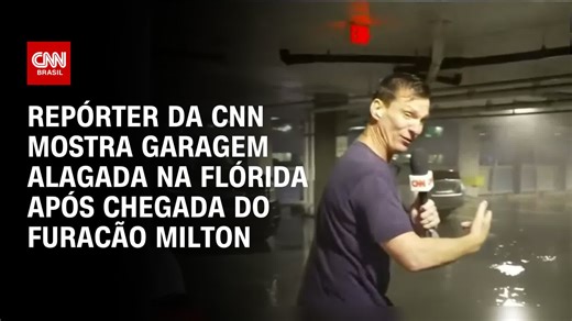 13K views · 446 reactions | Um repórter da CNN na Flórida mostrou uma garagem alagada de um estacionamento em St. Petersburg após a chegada do furacão Milton nesta quarta-feira (9). Além da água e dos ventos fortes, muitos alarmes de carros dispararam. #CNNBrasil | CNNBrasil | Facebook