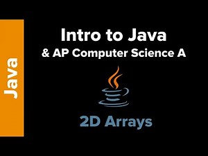 Intro to Java and AP CS A - 2D Arrays