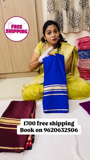 166 reactions | 1700 free shipping for this beautiful sarees | Navya Creations | Facebook