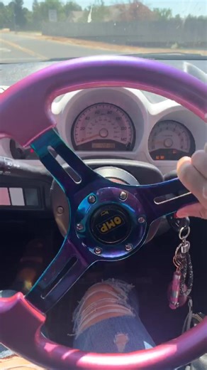 Satisfying quick release steering wheel ding complication. ❤️ #fyp #car #modded #carmods #cargirl #carmod