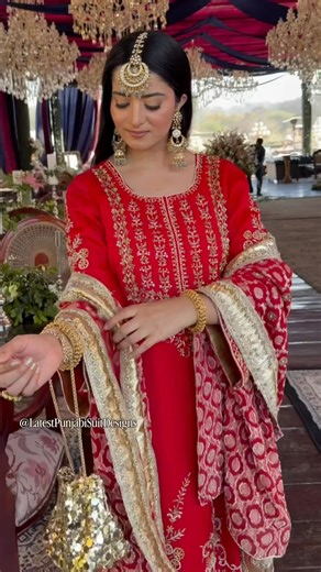 Latest Punjabi 🌸 Heavy Embroidery Wedding Suits #fashion #fashiontrends #punjabisuits #punjabisongs