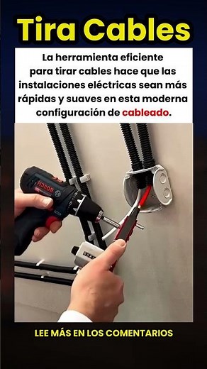 ¡Herramienta eficiente para tirar cables en instalaciones eléctricas! ⚡