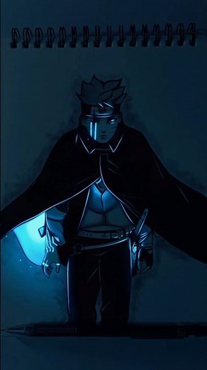 Draw Boruto Uzumaki ✨ |Glowart| #art #shorts #anime #boruto #naruto