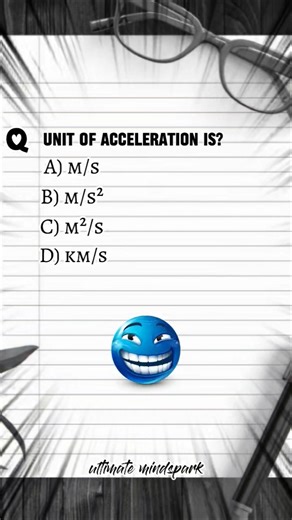 UNIT OF ACCELERATION? 🔥🚀 #studytips #smartstudy #motivation #shorts