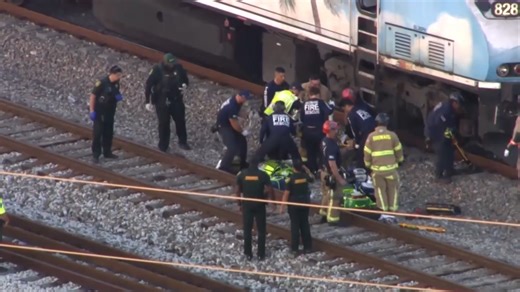 Woman hospitalized after being struck, pinned under Tri-Rail train in Dania Beach - WSVN 7News | Miami News, Weather, Sports | Fort Lauderdale