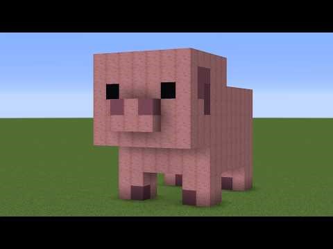 How To Make a Baby Pig Statue In Minecraft 🐷