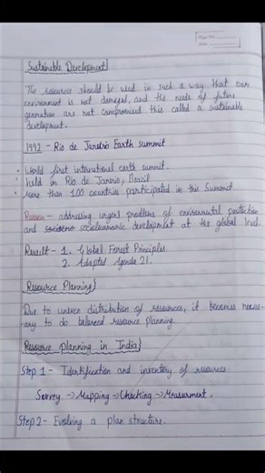 Class 10 Geography Chapter 1 Resource and development Handwritten notes #viral #nexttoppers2.0