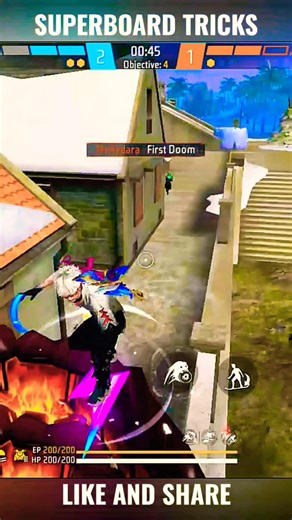 🛹 NEW SUPERBOARD TRICKS IN WINTERLAND PART-15 || #shorts #ffmax #ff #new #superboard #tricks #part15