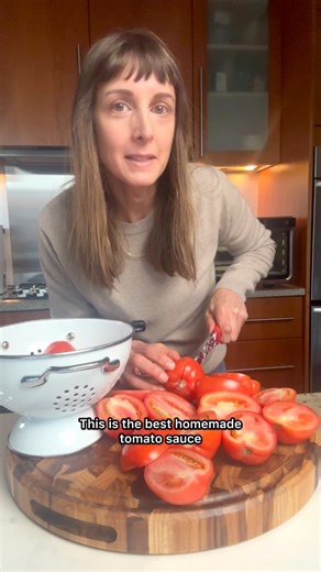 Easy Homemade Tomato Sauce from fresh tomatoes with a no-chop, pantry-friendly method. One pan, bright flavor, and perfect for more than just spaghetti. Meal prep friendly. See comments for recipe or comment ME. | Cooking for Peanuts