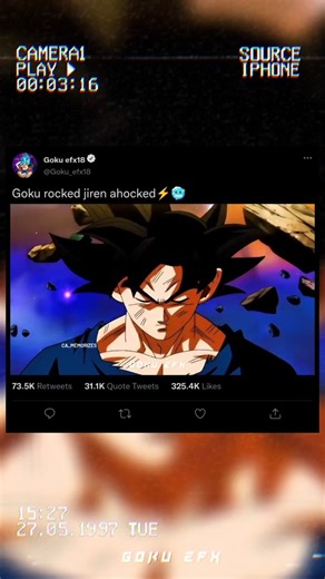 Goku rocked 🔥| jiren shocked 🥶| Edit by @Goku_Efx18 | #dragonball #university