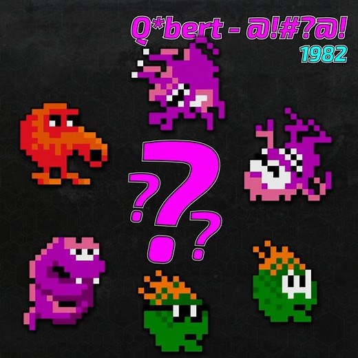 Q*bert’s 1982 Cast: Coily, Ugg, Wrong-Way, Slick & Sam #Qbert #Shorts
