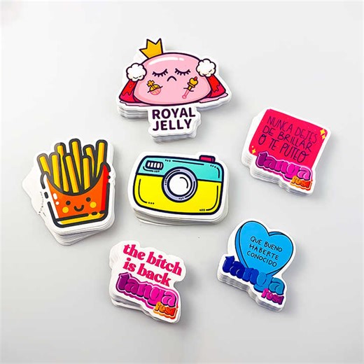 Custom Sticker Vinyl Die Cut Stickers Printing Adhesive Waterproof Company Cartoon PVC Logo Stickers