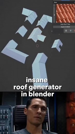 Alexandr Iwaac | Insane roof generator in blender by @sanctus.art . . . . #blender3d #b3d #animation #addon | Instagram