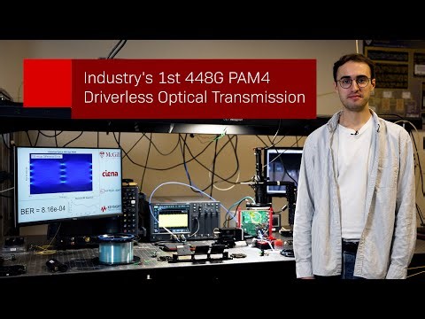 Industry's 1st 448G PAM4 Driverless Optical Transmission