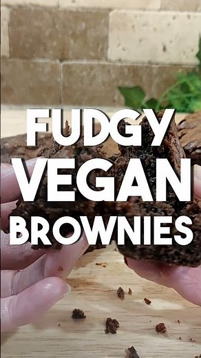 Fudgy Vegan Brownies (quick and easy dairy free brownies) #shorts