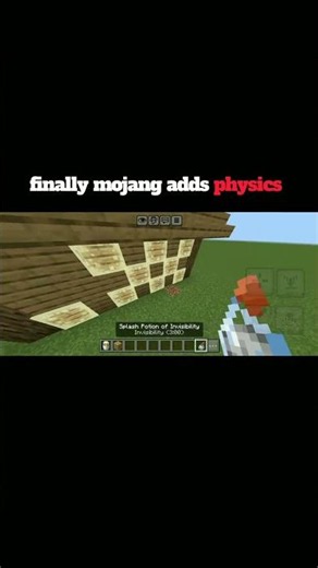 Finally mojang added physics in Minecraft #minecraft #gaming #trending