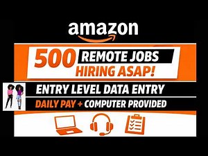 🔥Work From Home With Amazon | 500 Open Remote Roles | Entry Level Data Entry (Computer Provided)