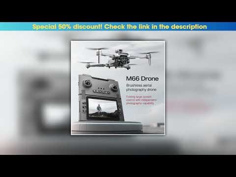 Unboxing M66 Drone 8K Folding Remote Control With Camera And Screen 5G FPV Camera Quadcopter Brushl