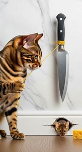 Cat Sets the Trap, Mouse Faces the Cheese Watch the Epic Chase Unfold