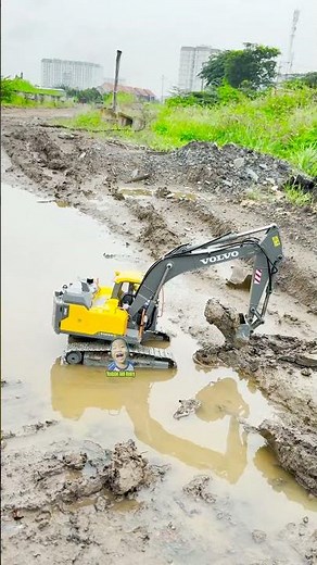 Xe Cẩu Múc Cát lội nước , Máy Xúc Điều Khiển Từ Xa , Xe Cuốc Đất , Ô Tô Đồ Chơi #mayxuc #xecau