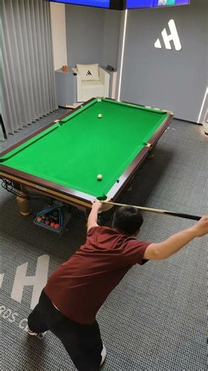 That follow through is way off kilter! Sinking 10 out of 10 thin cut shots from close range at a tig