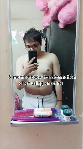 6 months body transformation after using creatine #fitness #creatine #aesthetic #body