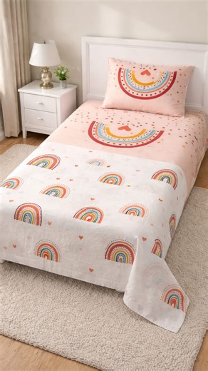 Single size bedsheet 5/7 feet with one pillow cover | Shakia