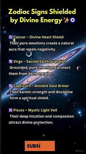 4 Zodiac Signs Shielded by Divine Energy ✨🧿 | Spiritually Protected Signs #shorts