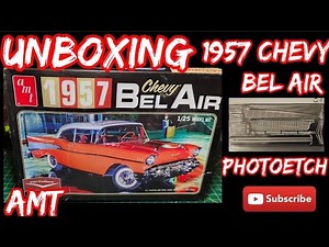 Unboxing-AMT 1957 Chevy Bel Air 1/25 scale model kit - Car Culture Series