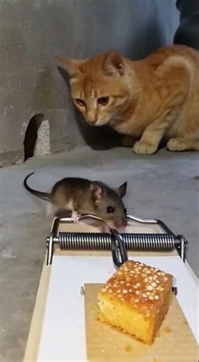 The orange cat caught a mouse amazing hunt skills #catlife #捕鼠高手 #cats #pets #wildlife